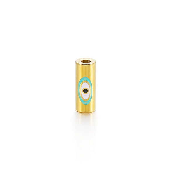 Stainless Steel Eye Cylindrical Loose Beads Dripping Oil Jewelry