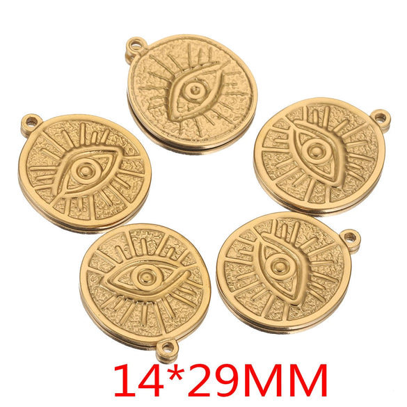 Stainless Steel Eye Pendant Jewelry Accessories Niche Style With Electroplating