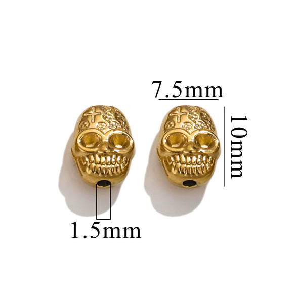 Stainless Steel Fancy Spacer Beads With Dragon Pattern And Electroplating For Jewelry Accessories