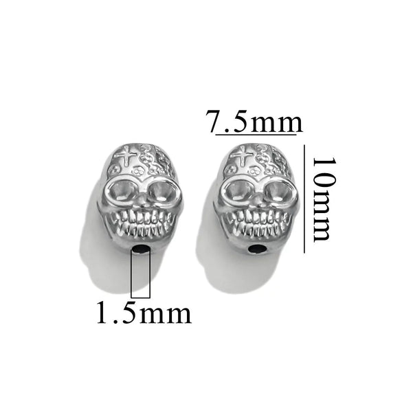 Stainless Steel Fancy Spacer Beads With Dragon Pattern And Electroplating For Jewelry Accessories