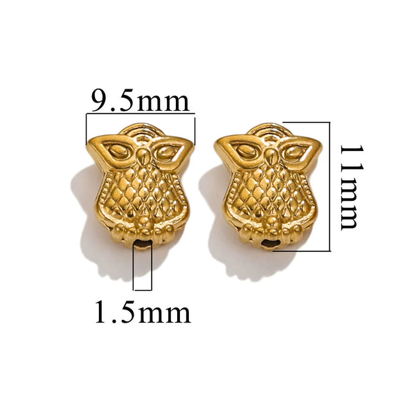 Stainless Steel Fancy Spacer Beads With Dragon Pattern And Electroplating For Jewelry Accessories