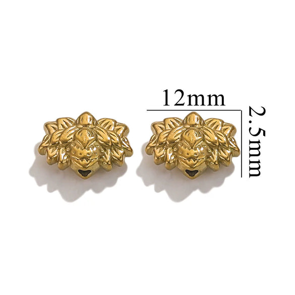 Stainless Steel Fancy Spacer Beads With Dragon Pattern And Electroplating For Jewelry Accessories