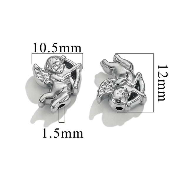 Stainless Steel Fancy Spacer Beads With Dragon Pattern And Electroplating For Jewelry Accessories