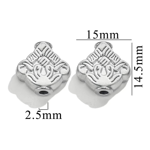 Stainless Steel Fancy Spacer Beads With Dragon Pattern And Electroplating For Jewelry Accessories