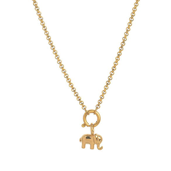 Stainless Steel Fashion Animal Series Geometric Pendant Necklace With Furnace Vacuum Plating 18K Gold Color
