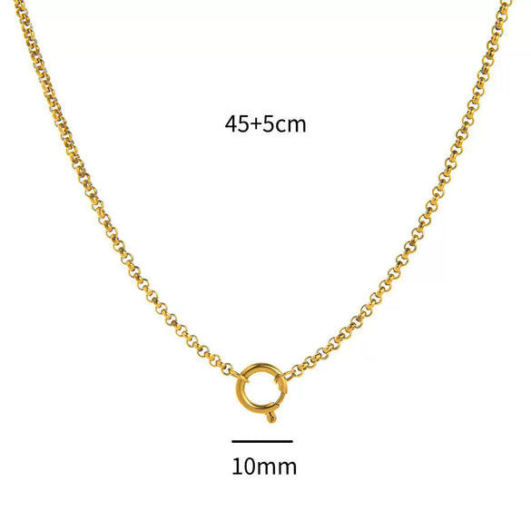 Stainless Steel Fashion Animal Series Geometric Pendant Necklace With Furnace Vacuum Plating 18K Gold Color