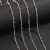 Stainless Steel Fashion Bean Chain Twist Stick Chain Jewelry Accessories For Diy Necklace Bracelet With Electroplating Treatment