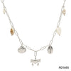 Stainless Steel Fashion Creative Ocean Wind Beach Shell Crab Pendant Necklace With Geometric Shape And Electroplating On O Word Chain For Women