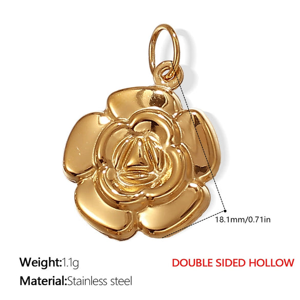 316L Stainless Steel Fashion Dolphin Fourleaf Clover Elephant Pendant Jewelry Accessories With Electroplating