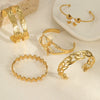 Stainless Steel Fashion Geometric Bow Drop Shape Electroplated Gold Plated Women's Bracelet Jewelry