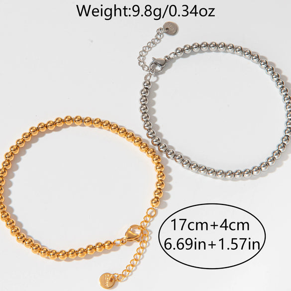 Stainless Steel Fashion Geometric Electroplated Unisex Bracelet Jewelry