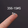 Stainless Steel Fashion Geometric Electroplated Zircon Ear Bone Puncture Earrings For Women