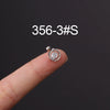 Stainless Steel Fashion Geometric Electroplated Zircon Ear Bone Puncture Earrings For Women