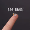 Stainless Steel Fashion Geometric Electroplated Zircon Ear Bone Puncture Earrings For Women