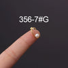 Stainless Steel Fashion Geometric Electroplated Zircon Ear Bone Puncture Earrings For Women