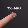 Stainless Steel Fashion Geometric Electroplated Zircon Ear Bone Puncture Earrings For Women