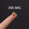 Stainless Steel Fashion Geometric Electroplated Zircon Ear Bone Puncture Earrings For Women