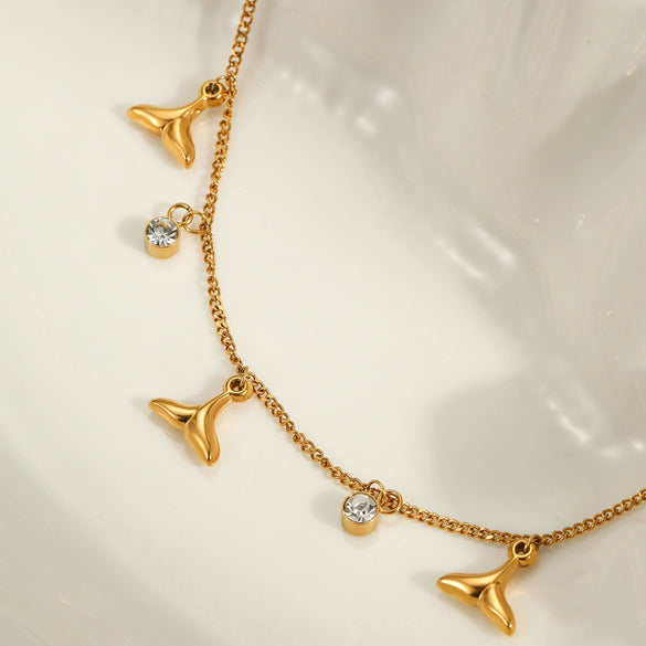 Stainless Steel Fashion Geometric Fishtail Electroplated Bracelet