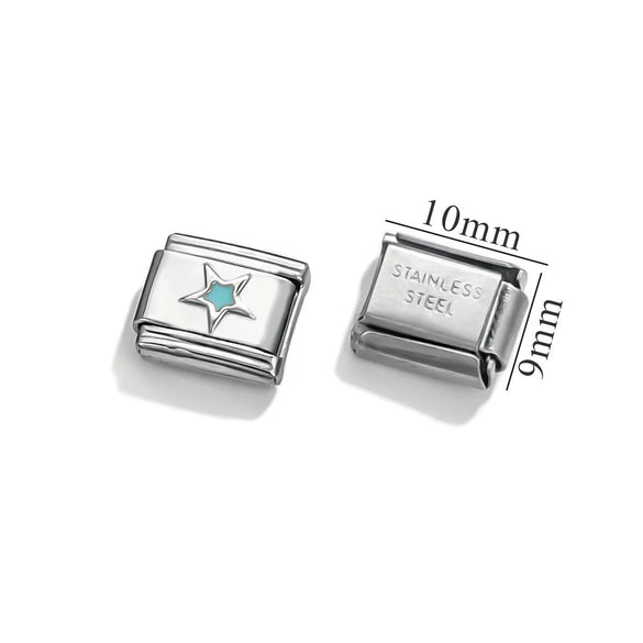 Stainless Steel Fashion Geometric Square Hook Heartshaped Elastic Diy Bracelet With Glow Module And Granular Accessories Electroplated