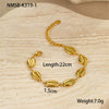 Stainless Steel Fashion Geometric Style Bracelet With Hollow Starfish Shell Heart Pattern And Electroplating Process For Women