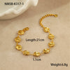 Stainless Steel Fashion Geometric Style Bracelet With Hollow Starfish Shell Heart Pattern And Electroplating Process For Women