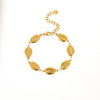 Stainless Steel Fashion Geometric Style Bracelet With Hollow Starfish Shell Heart Pattern And Electroplating Process For Women