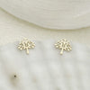 Stainless Steel Fashion Hollow Life Tree Earrings With Electroplating