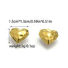 Stainless Steel Fashion Love Embossed Earrings With Electroplating Treatment