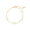 Stainless Steel Fashion Ol Style Fiveleaf Petals Fritillaria Bracelet With Electroplating