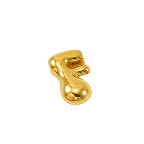 Stainless Steel Fashion Perforated Bubble Letter Pendant Necklace Jewelry Accessories With Electroplating