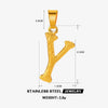 Stainless Steel Fashion Retro Accessories With Letter Pattern And Polishing Treatment For Female