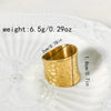 Stainless Steel Fashion Ring For Men And Women With Embossed Design And 14K Gold Plated Electroplating
