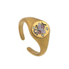 Stainless Steel Fashion Ring With Heart Shape Lion Mermaid Pattern Furnace Vacuum Plating