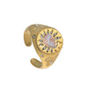 Stainless Steel Fashion Ring With Heart Shape Lion Mermaid Pattern Furnace Vacuum Plating