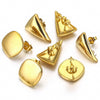 Stainless Steel Fashion Round Quadrangle Triangle Goldplated Titanium Steel Earrings Making Supplies Jewelry