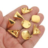 Stainless Steel Fashion Round Quadrangle Triangle Goldplated Titanium Steel Earrings Making Supplies Jewelry