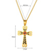 Stainless Steel Fashion Simple Style Cross Diamond Necklace Electroplated For Unisex