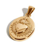 Stainless Steel Fashionable Horseshoe Heart Pendant Furnace Vacuum Plated 18K Gold Color Preservation