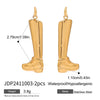 Stainless Steel Female Boots Accessories With Diamond And Totem Pattern Electroplating