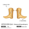 Stainless Steel Female Boots Accessories With Diamond And Totem Pattern Electroplating