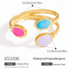 Stainless Steel Female Ring Fashion Design With Flower Pattern Electroplated