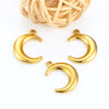 Stainless Steel Fine Polished Moon Crescent Pendant Jewelry Accessories Handmade Electroplated