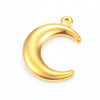 Stainless Steel Fine Polished Moon Crescent Pendant Jewelry Accessories Handmade Electroplated