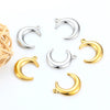 Stainless Steel Fine Polished Moon Crescent Pendant Jewelry Accessories Handmade Electroplated