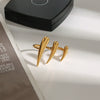 Stainless Steel Finger Exaggerated Ring Geometric Style Electroplating Women's Jewelry