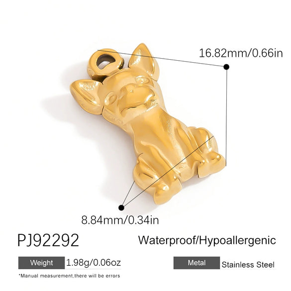 Stainless Steel Fish Bone Heart Pendant Jewelry For Small Animals Sports Style Electroplated