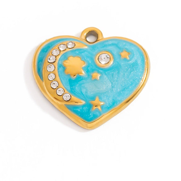 Stainless Steel Fish Bone Heart Pendant Jewelry For Small Animals Sports Style Electroplated