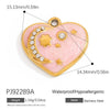 Stainless Steel Fish Bone Heart Pendant Jewelry For Small Animals Sports Style Electroplated