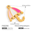 Stainless Steel Fish Bone Heart Pendant Jewelry For Small Animals Sports Style Electroplated
