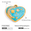 Stainless Steel Fish Bone Heart Pendant Jewelry For Small Animals Sports Style Electroplated